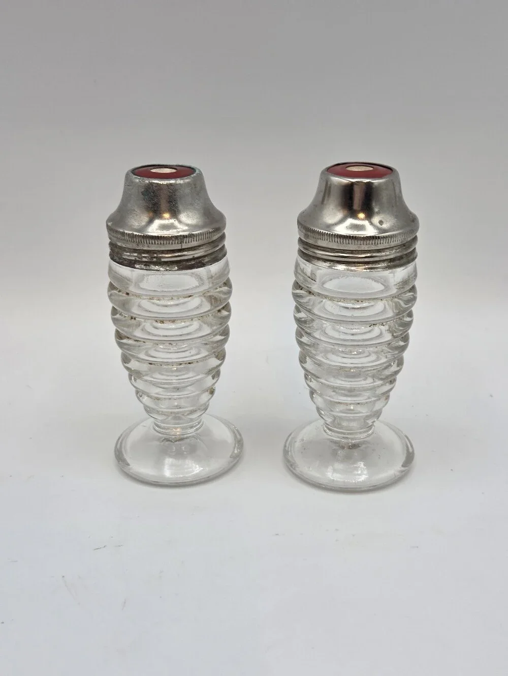 Vintage MCM Hazel Atlas Airko Beehive Salt and Pepper Shaker Set